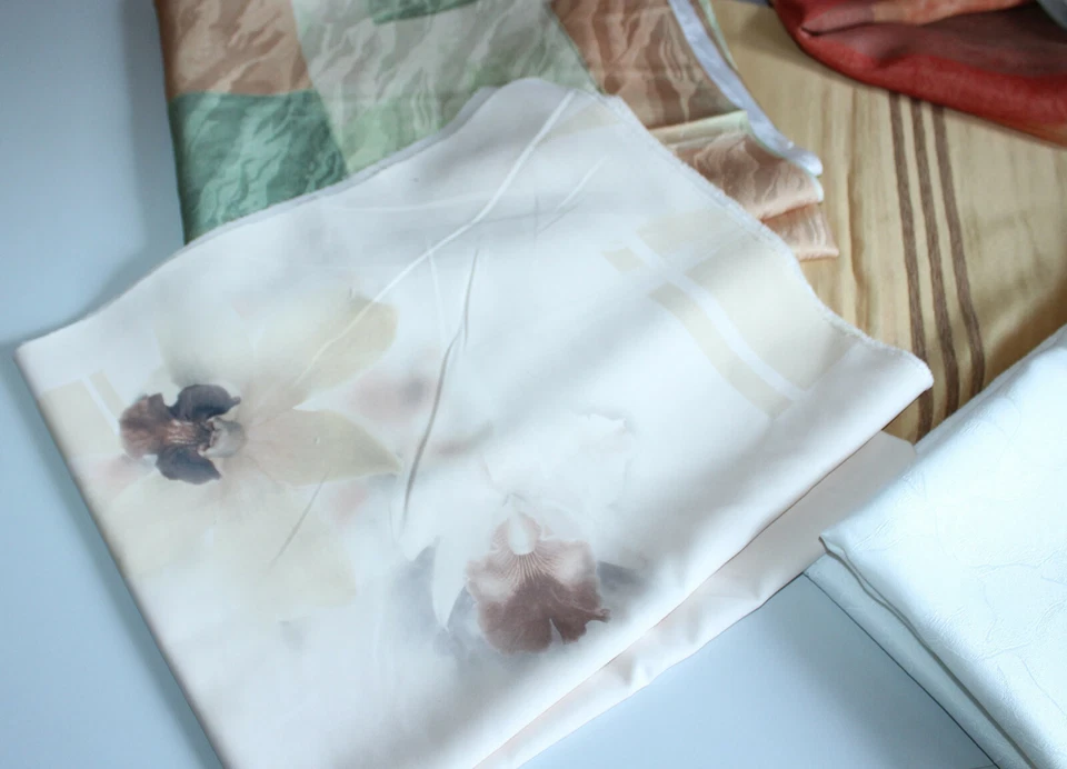 Stoff zum Basteln Stoffpaket beige braun weiß Dekostoff nähen basteln dekorieren - Bild 3 von 4