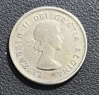 1959 Canada Canadian Caribou Quarter 25 Cents Elizabeth II 80% Silver Coin