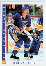 1993-94 Score #294 Murray Baron St. Louis Blues