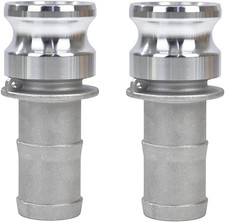 2Pk Aluminum 1.5" Camlock Hose Fittings - Type E Cam & Groove, Fittings (Male Ad