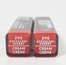 2 CoverGirl Colorlicious Lipstick 295 SUCCULENT CHERRY - shade of red