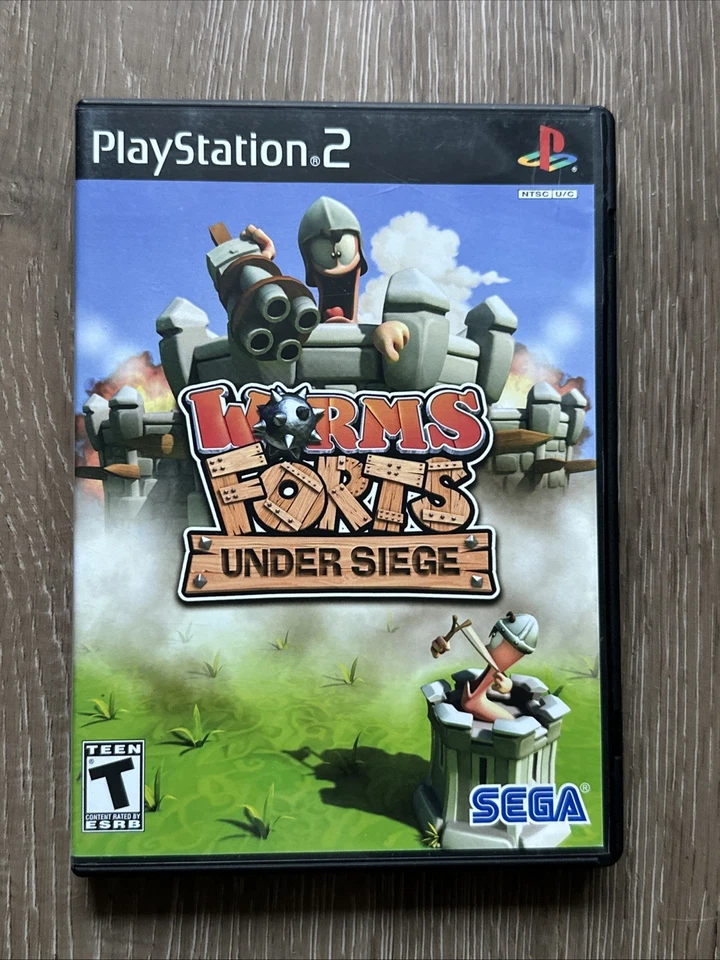 GREAT SHAPE Worms Forts Under Siege Sony PlayStation 2 PS2 Black Label FAST SHIP - Image 2 of 4