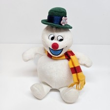VINTAGE Gemmy Frosty the Snowman Beanbag Bottom Plush Scarf Hat 7" Toy Christmas