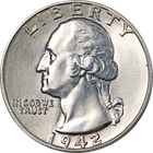 1942-P Washington Quarter