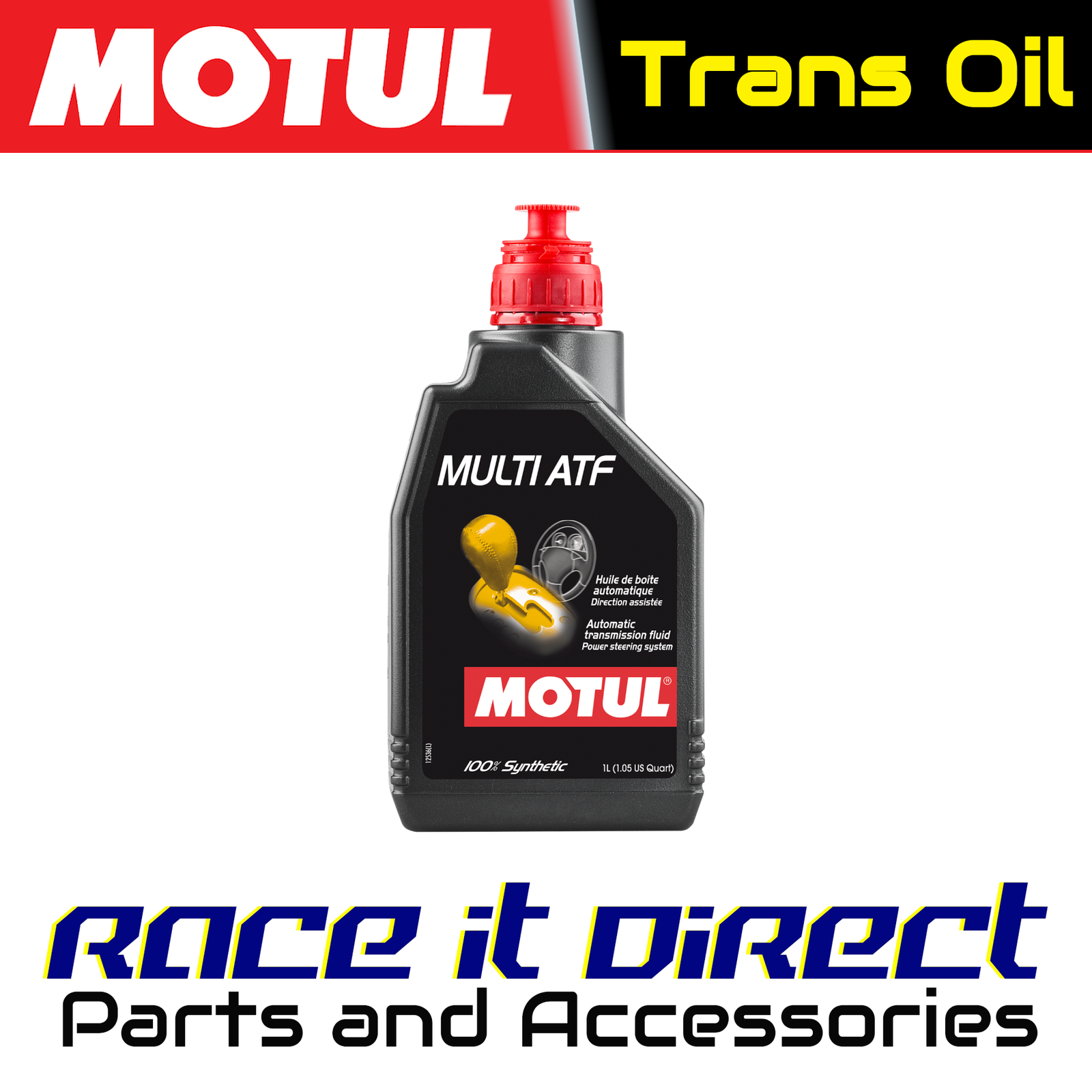 Motul Multi ATF Fully Synth Automatic Transmission & Steering Fluid 1 Litre 1L