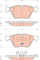 TRW Bremsbelagsatz Scheibenbremse Cotec GDB1662 FüR E82 BMW E81 E88 E87 1Er 120