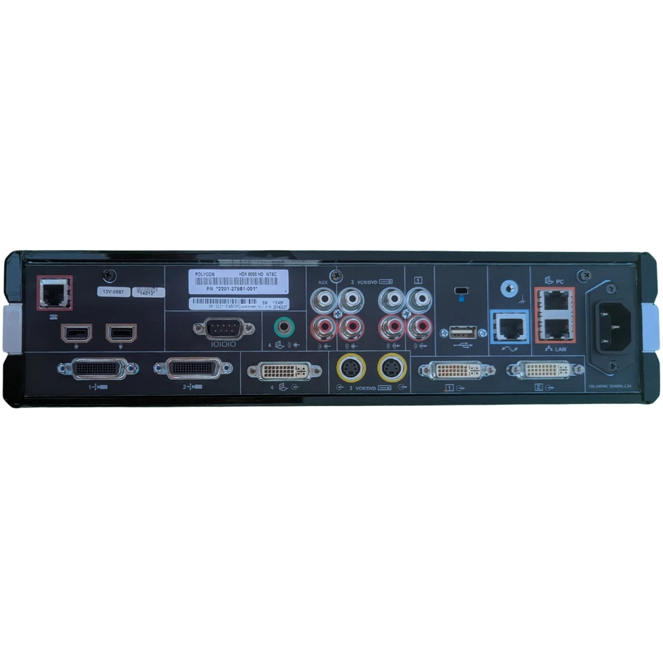 Polycom HDX 8000 Video Conferencing System + EagleEye PTZ Camera + Remote - Image 2 of 4