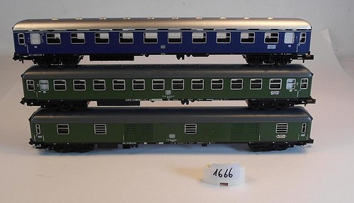 Minitrix Spur N 1/160 D-Zugwagen-Set 4-achsig der DB 9 #1666 | Zustand: Gebraucht