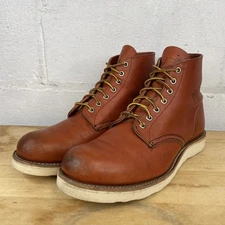 Red Wing Shoes Mens Sz 10D 8166 Classic Round Toe Boots 2nds Oro Russet Leather