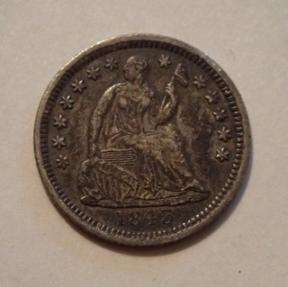 1843 Seated Liberty Half Dime