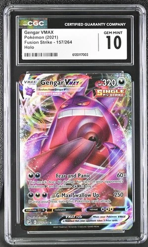 CGC 10 Gengar Vmax 157/264 Holo Fusion Strike Pokemon