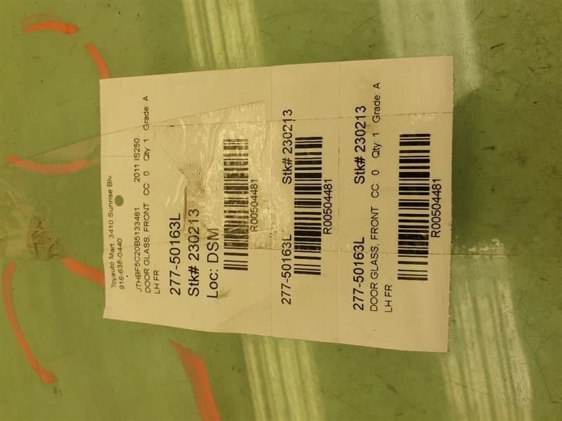 司机左前门玻璃轿车适合 06-13 LEXUS IS250 — 第 3/4 张图片