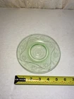 Uranium Green Floral Depression Saucer