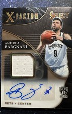 2020-21 Panini Select - X-Factor Memorabilia Signatures Andrea Bargnani #XF-ABG