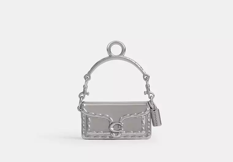 NWT Coach Miniature METAL Tabby Silver Purse Collectible Shoe