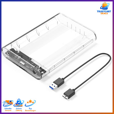 Festplattengehäuse 3,5 Zoll USB 3.0 bis 20 TB extern Plug-and-Play für PC
