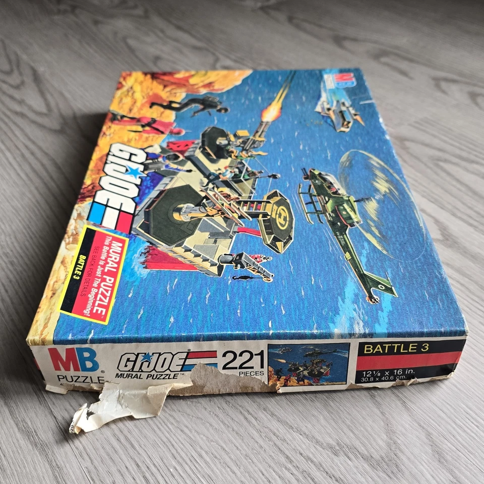 De colección G.I. Rompecabezas mural Joe 1985 Hasbro Bradley 221 piezas batalla completa #3 Foto 3 de 4