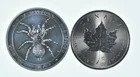 Lot 2 1 Oz Silver Rounds 2015 Australia 1 Dollar - 2014 Canada 5 Dollars *124