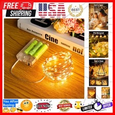 Fairy String Lights, 33Ft 100 LED Mini Battery Operated Fairy Lights Copper W...