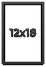 12x18 Shadow Box Frame Black | 1 inches Deep Real Wood Contemporary Shadowbox Di