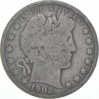 1902 Barber Half Dollar Average Circ 90% Silver *7024