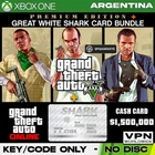 GTA5 Grand Theft Auto V Premium & Great White Shark Card XBOX One Key ARGENTINA
