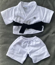 Build A Bear Martial Arts Karate Taekwondo Gi Uniform Outfit with Black Belt