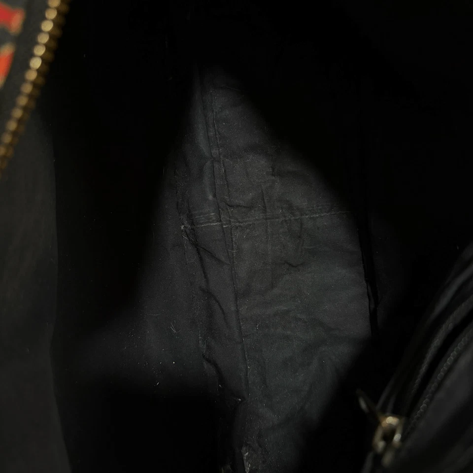 Gap Black Floral Poppy Purse Crossbody Cargo Hobo Bag Red Utility - Image 4 of 4