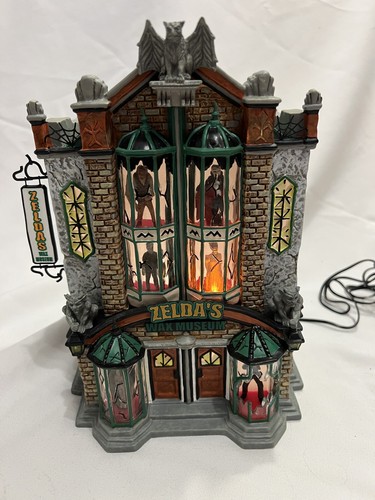 Dept 56 Halloween Snow Village Zelda's Wax Museum 56.54605 Lighted Building 2006 - Picture 2 of 11