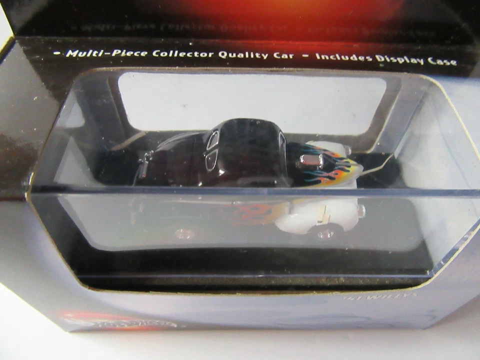 1941 WILLYS HOT WHEELS Collector Car Black and White With Flames NRFB 1/64 - Image 2 of 4