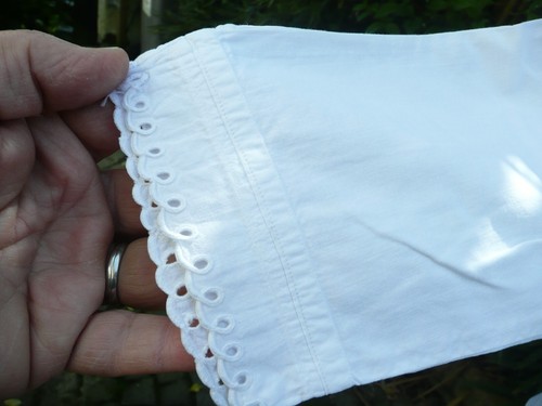 chemisier ancien en coton blanc , boutons nacre ,époque 1900 - Imagen 5 de 8