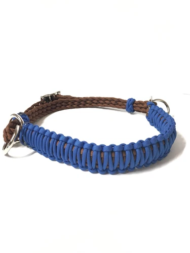blue bitless side pull hackamore attachment with a whoa royal blue