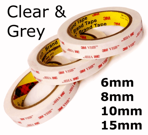 CINTA AUTOADHESIVA TRANSPARENTE O GRIS 3M VHB DOBLE CARA ~ Rollos de acrílico de alta resistencia - Imagen 2 de 13