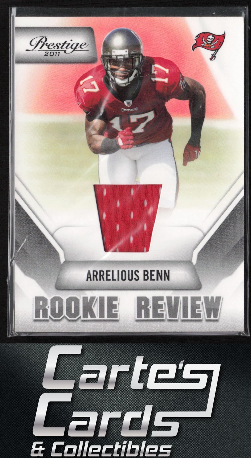 Arrelious Benn 2011 Panini Prestige #2 Rookie Review Materials Patch Buccaneers