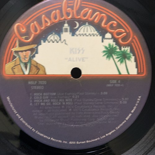 KISS ALIVE! 1975 2LPs NBLP 7020 Blue Bogart Labels 2nd Press Play Tested VG+ - Picture 10 of 11