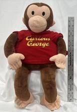 Zoobies Curious George Monkey Blanket Holder Stuffed Animal Plush Retired