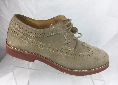 MERCANTI FLORENTINI PERFORATED SUEDE WINGTIP SHOES. 10‎ 1/2M Mercanti Fiorentini Classic Tan Leather | Mercari main image 4