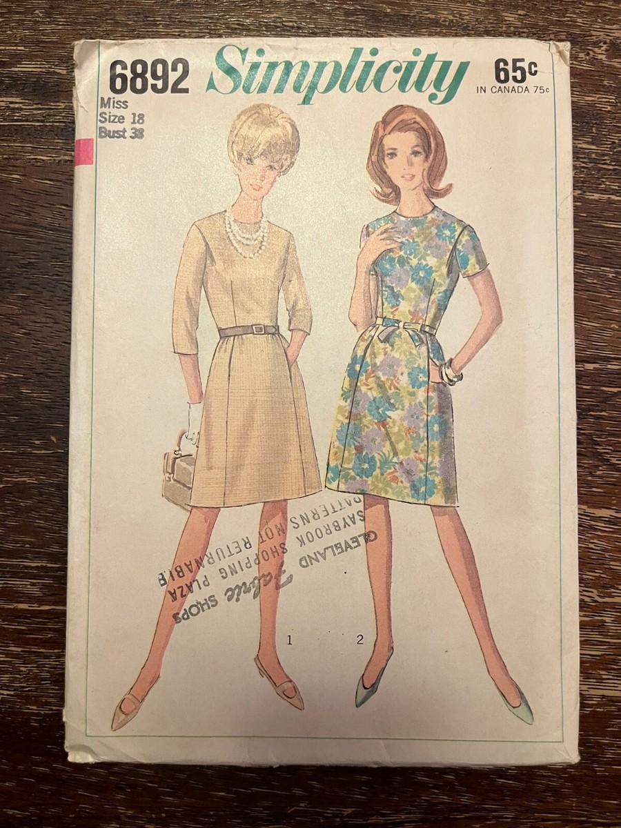 オーダー専用ページ Simplicity 6892 UNCUT Sewing Pattern, Misses' & Women's One-Piece