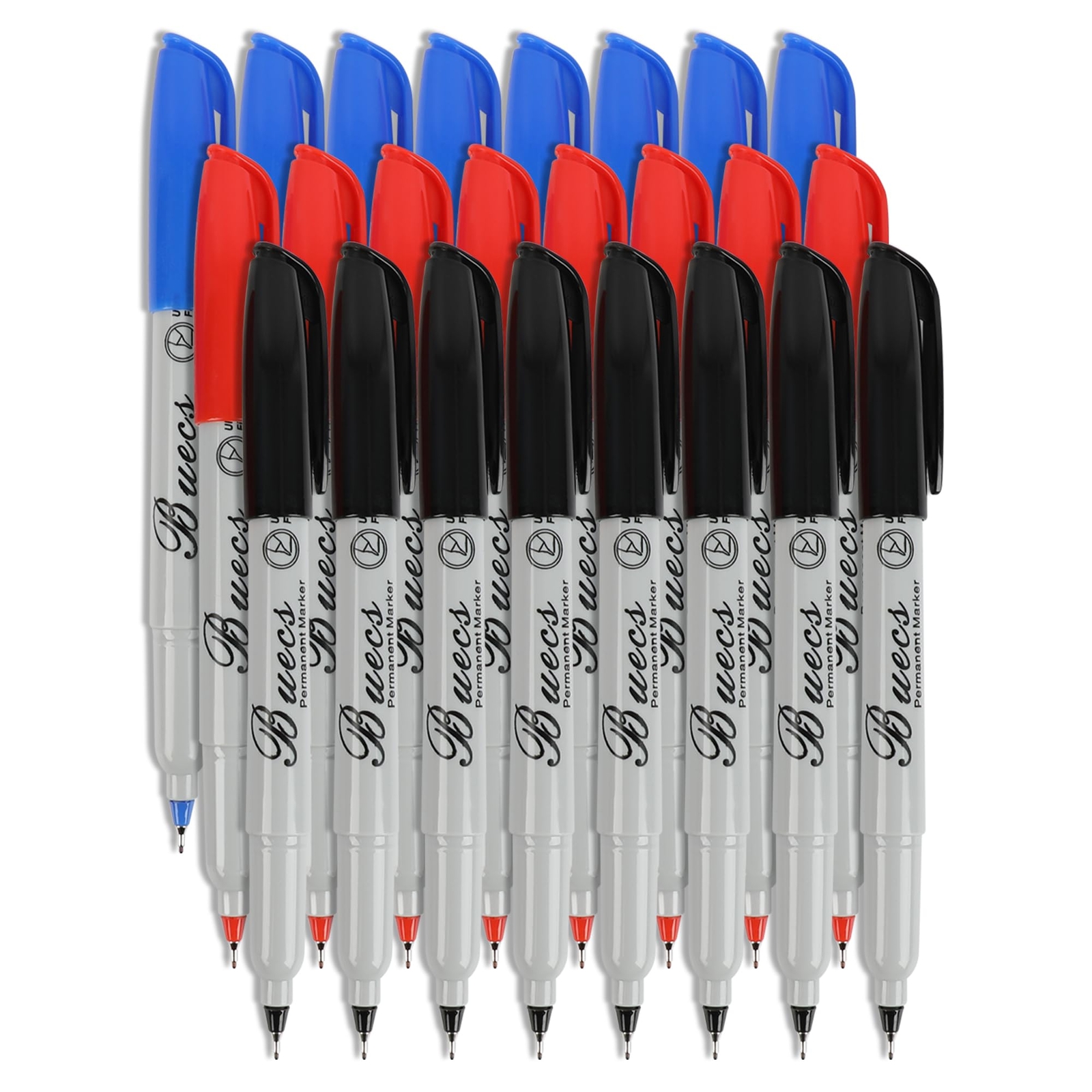 Permanent Markers 24 Count Ultra Fine Point Permanent Markers 3 colors Works ...-image