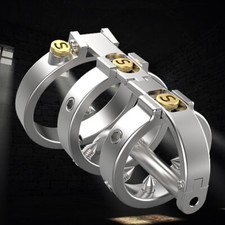 2023 Male 2.0 Metal Chastity Lock CB Lock Cage Tube Stimulator Anti-cheating New