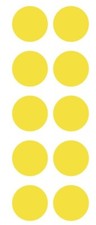 1.5" Light Yellow Round Label Dots Stickers Color Coding Inventory 1.5 Inch Dot