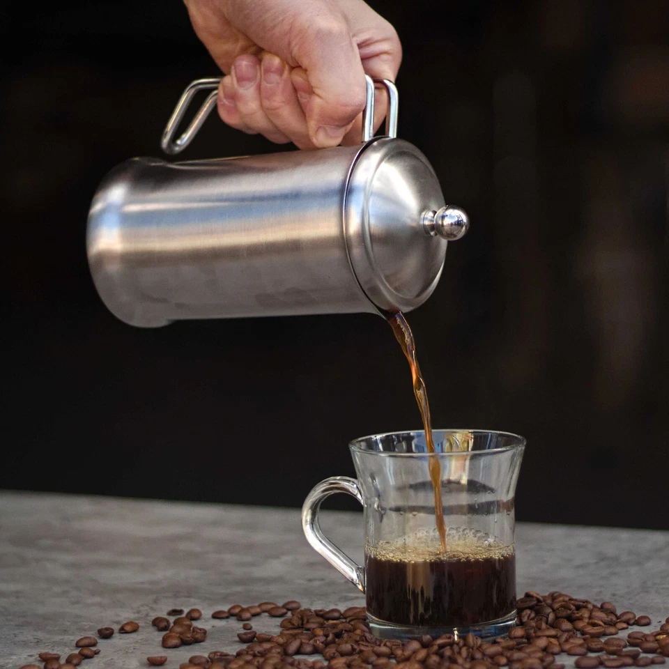 CHEF-HUB STAINLESS STEEL CAFETIERE - FRENCH COFFEE PRESS SATIN FINISH - Image 4 of 4