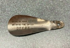 Vintage Obers 4" Metal Shoe Horn Accessory Bring In Your Feet We Have the Shoes