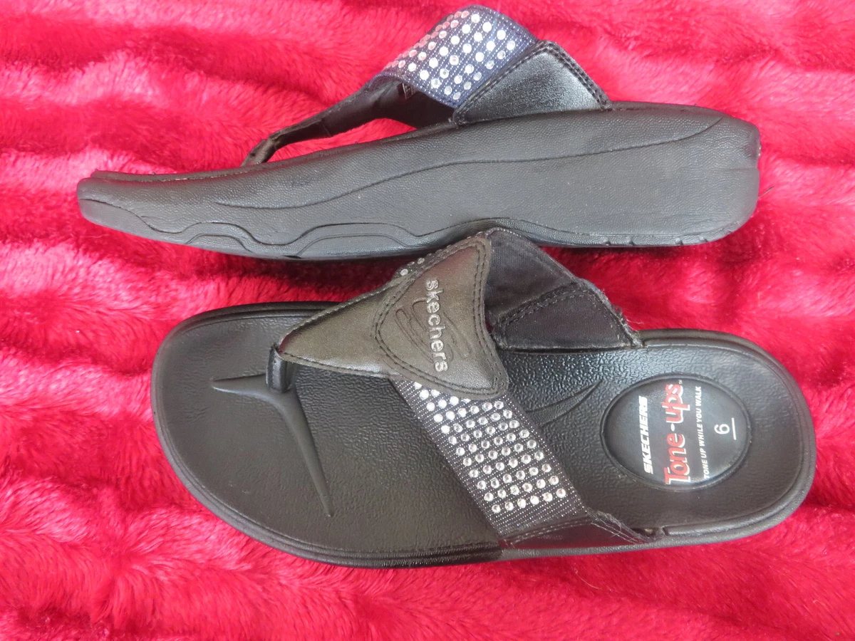 Skechers shape 2024 up flip flops
