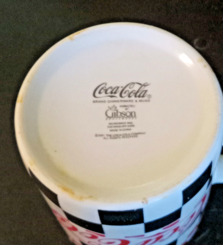 Gibson Ceramic COCA COLA Checkered Mug Coke 2001 - Picture 9 of 10
