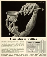 Ajax and Aero Sanitary Paper – Boris Artzybasheff – 1943 – Surreal WWII Ad Art