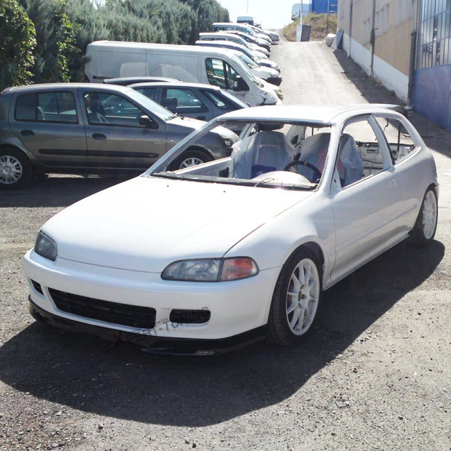 Front Bumper Lip Spoiler Splitter Fits 92-95 Honda Civic - Unpainted Black PU - Изображение 4 из 4