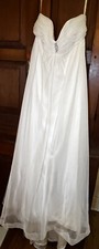 Galina Wedding Gown Size 10/12 White Chiffon Strapless Empire Waist 4 Layer