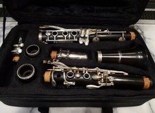 Cecilio MENDINI MCT-40 EBONY WOOD CLARINET Bb With Black Case  Stand  Extras