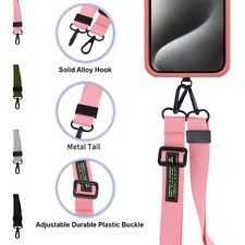 Adjustable Pastic Buckle Shoulder Strap Lanyard Crossbody Strap for Mobile Phone